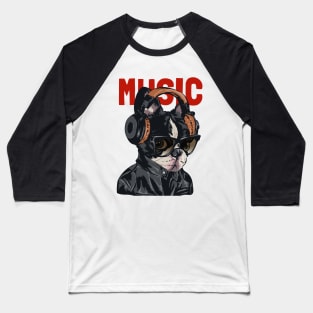 Pug Music Baseball T-Shirt